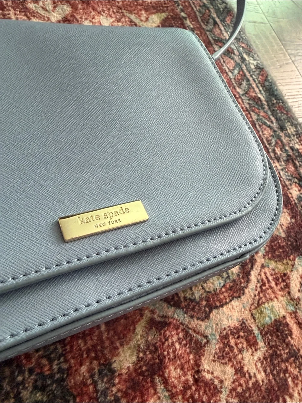 kate spade Light Blue Crossbody Bag with Gold-Tone Accent